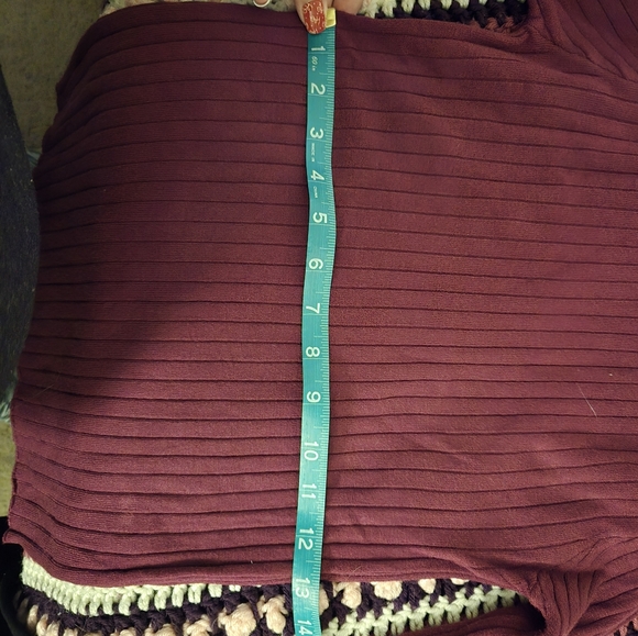 Purple/Burgundy mock turtleneck sweater - Picture 4 of 5